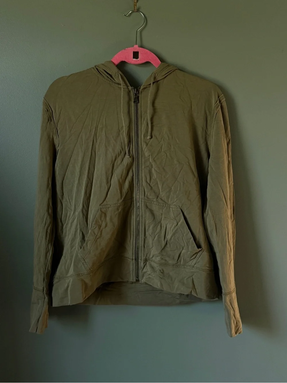 Alice + Olivia - Green Zip Hoodie - Size M - Picture 1 of 6